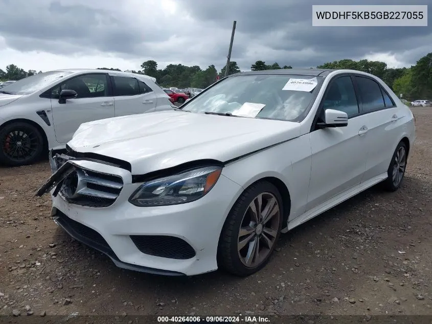 2016 Mercedes-Benz E 350 VIN: WDDHF5KB5GB227055 Lot: 40264006