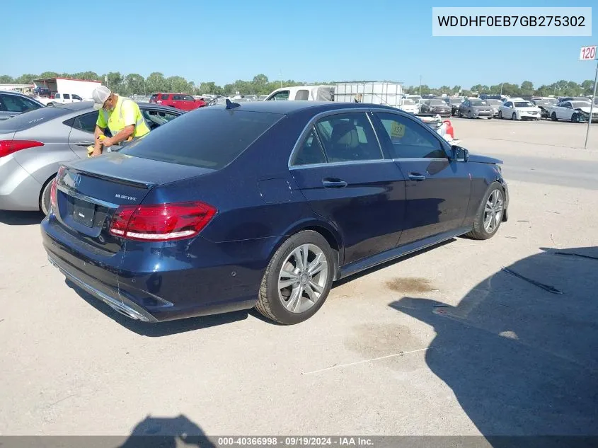 2016 Mercedes-Benz E 250 Bluetec VIN: WDDHF0EB7GB275302 Lot: 40366998