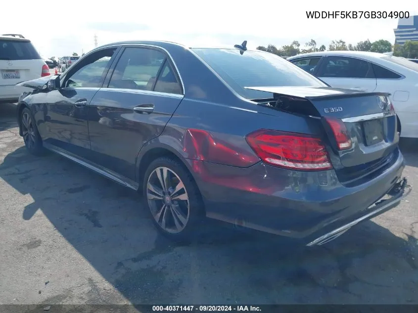 2016 Mercedes-Benz E 350 VIN: WDDHF5KB7GB304900 Lot: 40371447