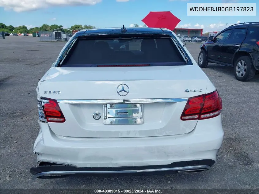 2016 Mercedes-Benz E 350 4Matic VIN: WDDHF8JB0GB197823 Lot: 40389015