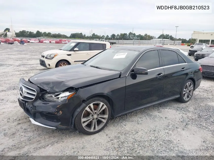 2016 Mercedes-Benz E 350 4Matic VIN: WDDHF8JB0GB210523 Lot: 40445523