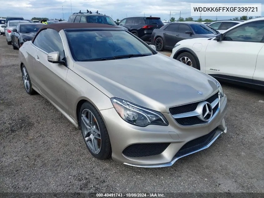 2016 Mercedes-Benz E 400 VIN: WDDKK6FFXGF339721 Lot: 40491743