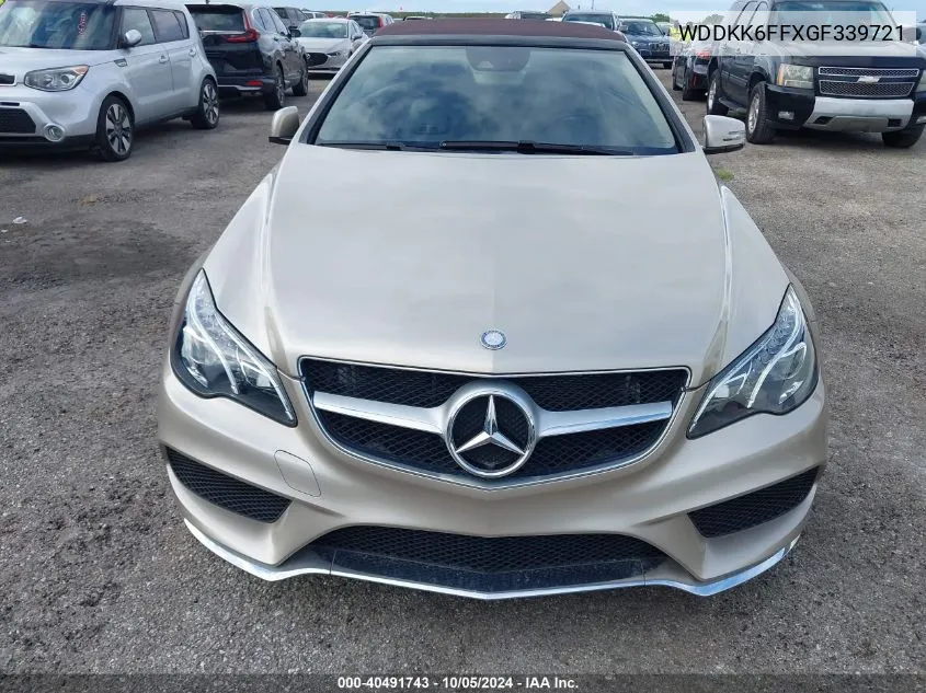 2016 Mercedes-Benz E 400 VIN: WDDKK6FFXGF339721 Lot: 40491743