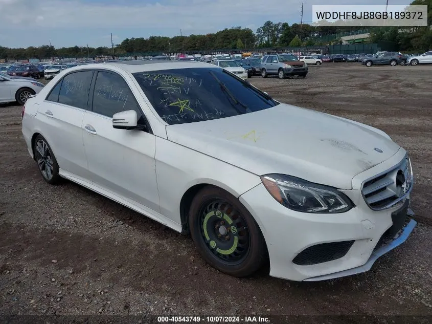 2016 Mercedes-Benz E 350 4Matic VIN: WDDHF8JB8GB189372 Lot: 40543749