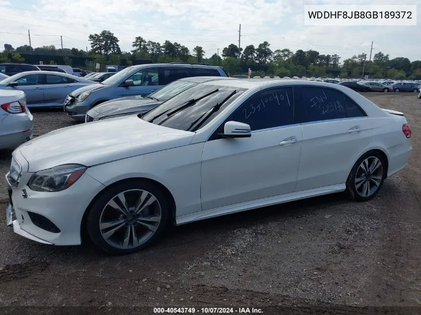 2016 Mercedes-Benz E 350 4Matic VIN: WDDHF8JB8GB189372 Lot: 40543749