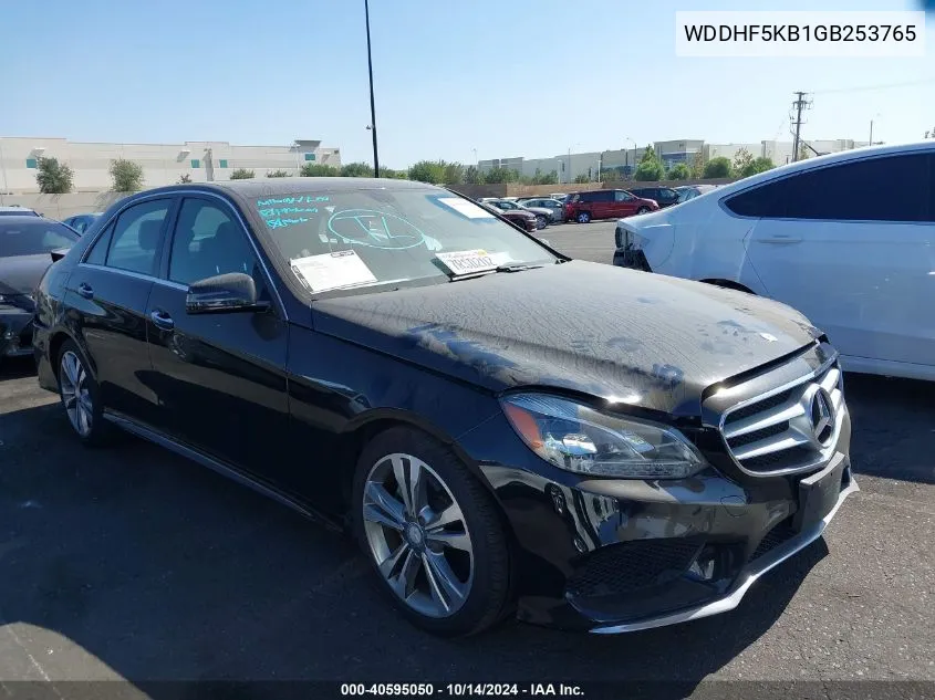 2016 Mercedes-Benz E 350 VIN: WDDHF5KB1GB253765 Lot: 40595050