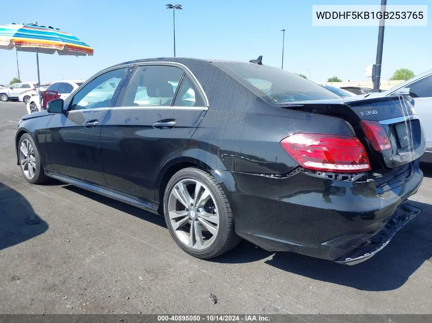 2016 Mercedes-Benz E 350 VIN: WDDHF5KB1GB253765 Lot: 40595050