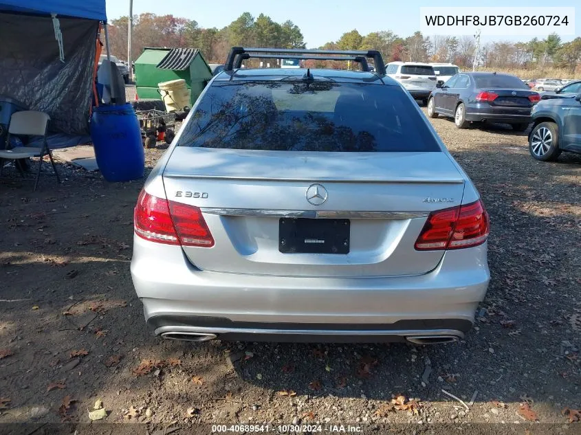 2016 Mercedes-Benz E 350 4Matic VIN: WDDHF8JB7GB260724 Lot: 40689541