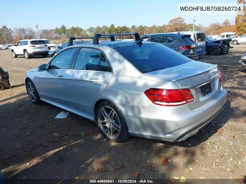 2016 Mercedes-Benz E 350 4Matic VIN: WDDHF8JB7GB260724 Lot: 40689541