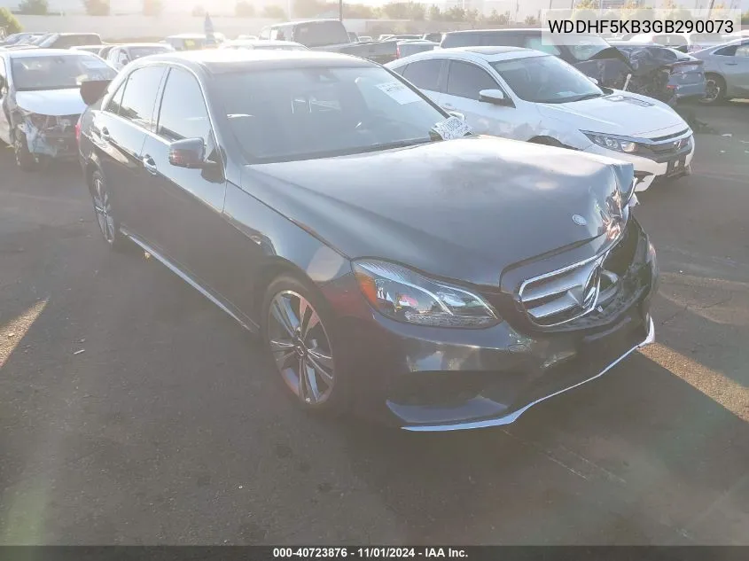 2016 Mercedes-Benz E 350 VIN: WDDHF5KB3GB290073 Lot: 40723876