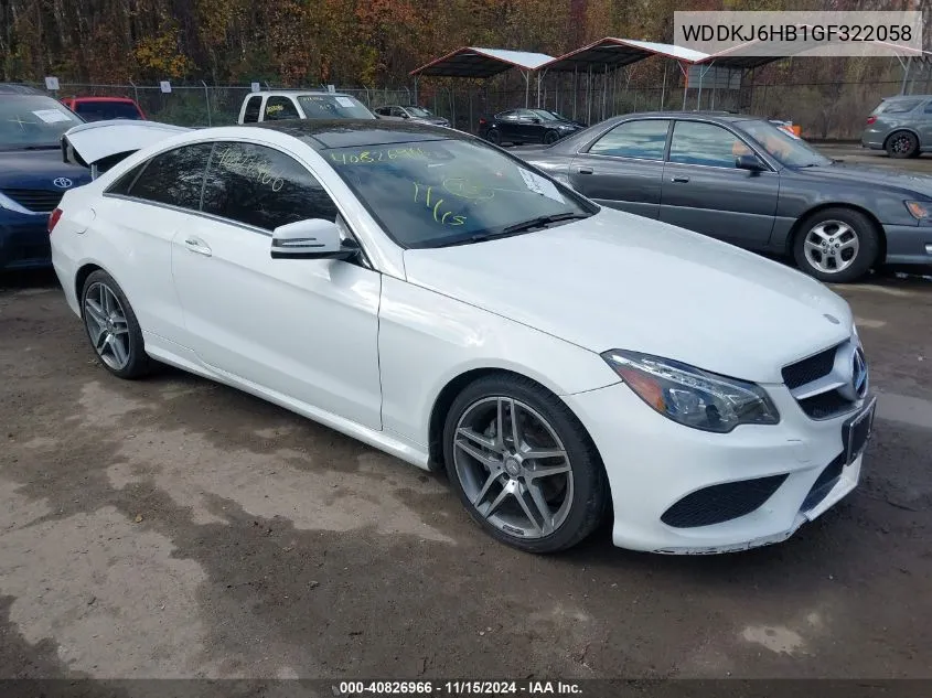 WDDKJ6HB1GF322058 2016 Mercedes-Benz E 400 4Matic