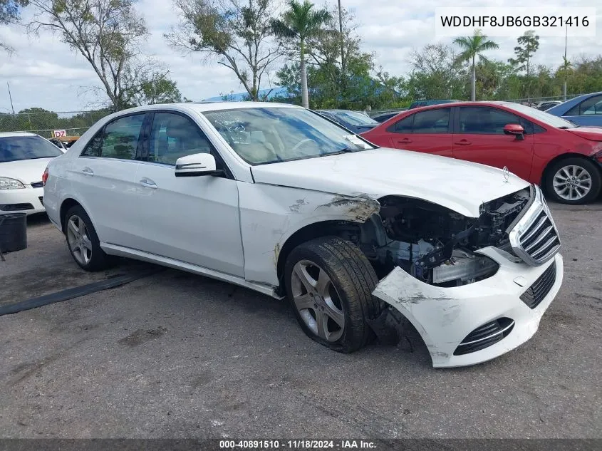 2016 Mercedes-Benz E 4Matic VIN: WDDHF8JB6GB321416 Lot: 40891510