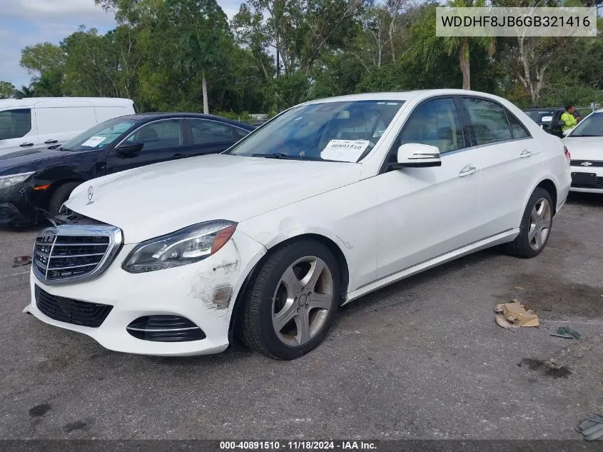 2016 Mercedes-Benz E 4Matic VIN: WDDHF8JB6GB321416 Lot: 40891510