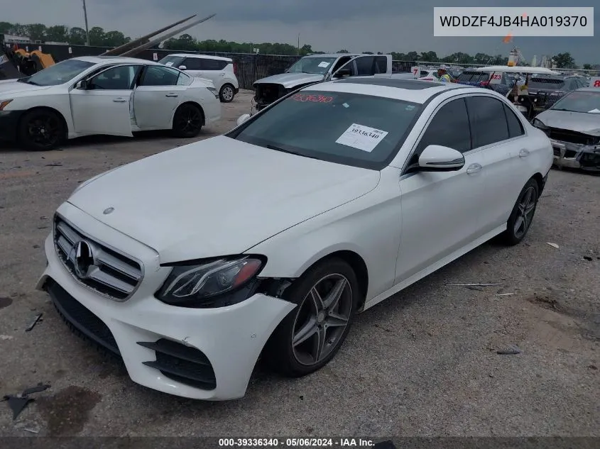 2017 Mercedes-Benz E 300 VIN: WDDZF4JB4HA019370 Lot: 39336340