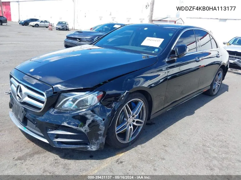 2017 Mercedes-Benz E 300 4Matic VIN: WDDZF4KB0HA113177 Lot: 39431137