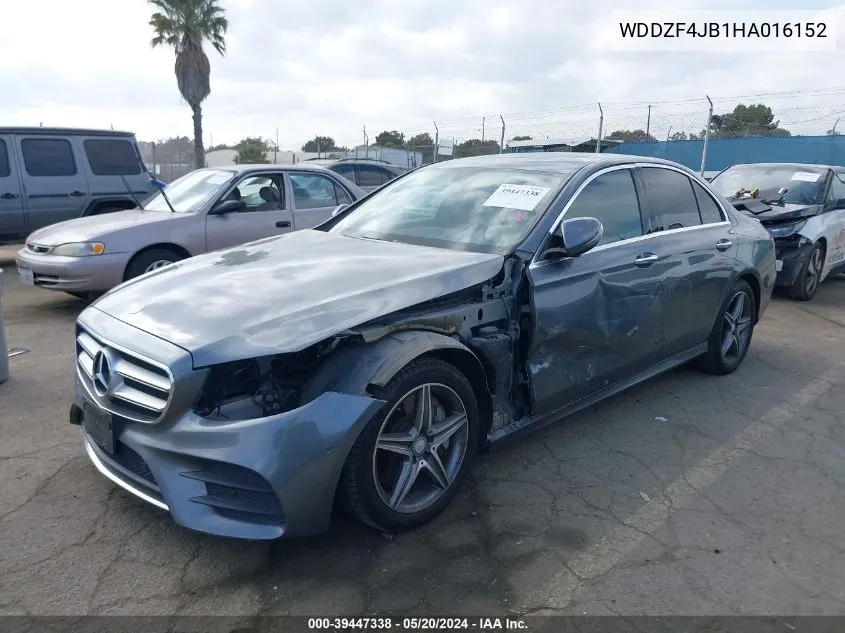 2017 Mercedes-Benz E 300 VIN: WDDZF4JB1HA016152 Lot: 39447338