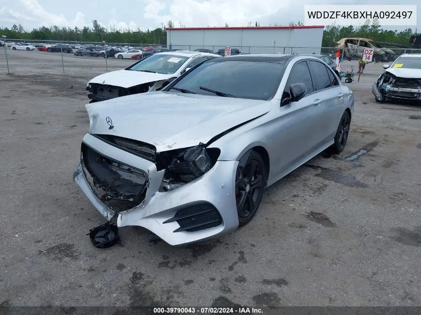 2017 Mercedes-Benz E 300 4Matic VIN: WDDZF4KBXHA092497 Lot: 39790043