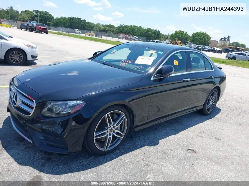 2017 Mercedes-Benz E 300 VIN: WDDZF4JB1HA244393 Lot: 39976908