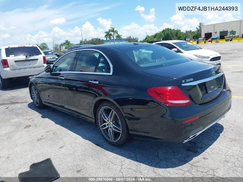 2017 Mercedes-Benz E 300 VIN: WDDZF4JB1HA244393 Lot: 39976908