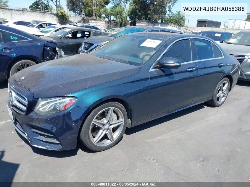 2017 Mercedes-Benz E 300 VIN: WDDZF4JB9HA058388 Lot: 40011822