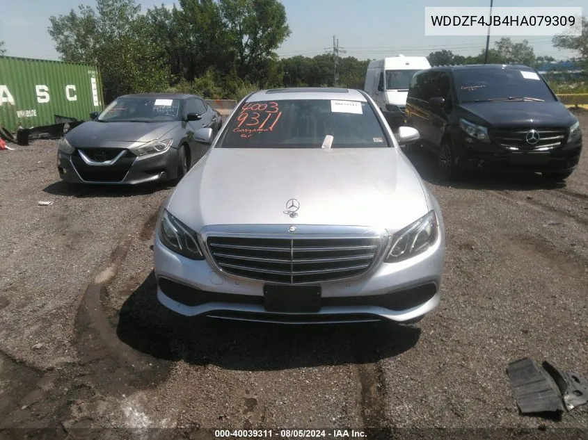 2017 Mercedes-Benz E 300 VIN: WDDZF4JB4HA079309 Lot: 40039311