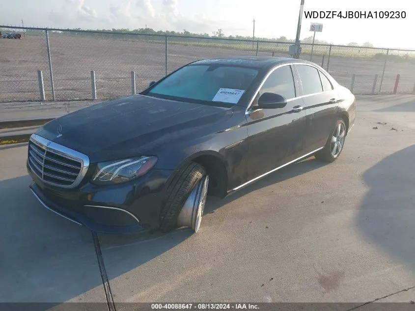 2017 Mercedes-Benz E 300 300 VIN: WDDZF4JB0HA109230 Lot: 40088647