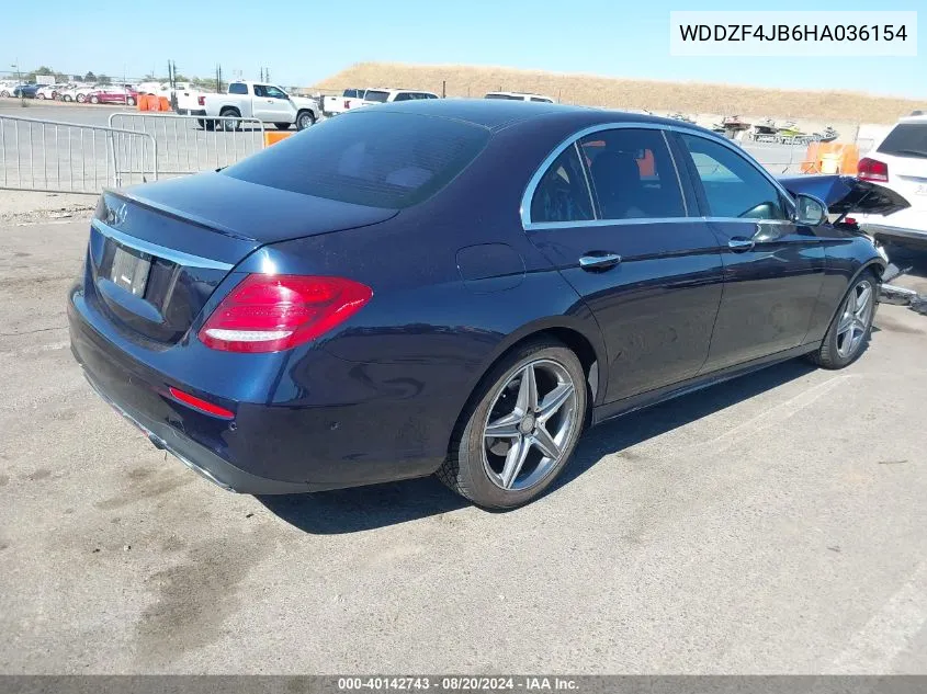 2017 Mercedes-Benz E 300 VIN: WDDZF4JB6HA036154 Lot: 40142743