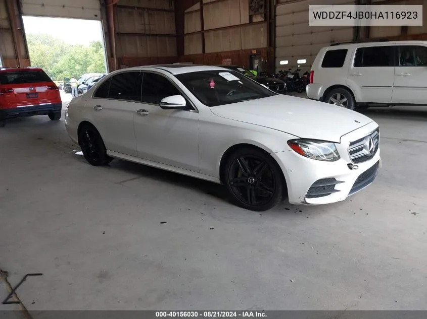 2017 Mercedes-Benz E 300 VIN: WDDZF4JB0HA116923 Lot: 40156030