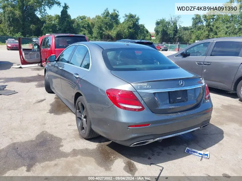 2017 Mercedes-Benz E 300 4Matic VIN: WDDZF4KB9HA091390 Lot: 40273002