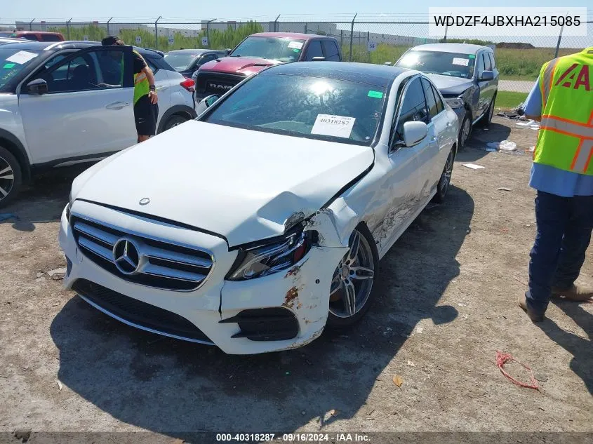 2017 Mercedes-Benz E 300 VIN: WDDZF4JBXHA215085 Lot: 40318287