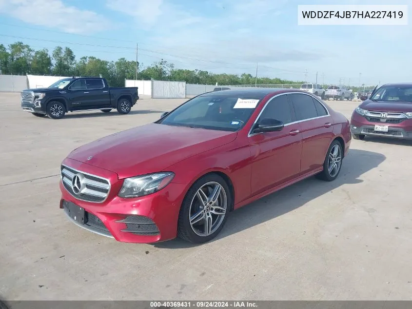 2017 Mercedes-Benz E 300 300 VIN: WDDZF4JB7HA227419 Lot: 40369431