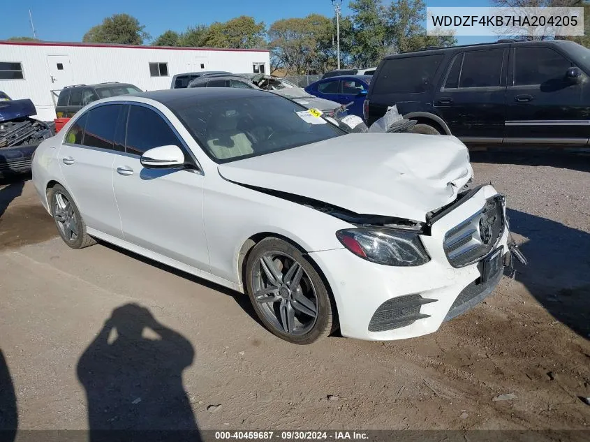 2017 Mercedes-Benz E 300 4Matic VIN: WDDZF4KB7HA204205 Lot: 40459687