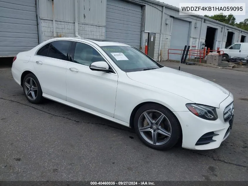 2017 Mercedes-Benz E 300 4Matic VIN: WDDZF4KB1HA059095 Lot: 40460035