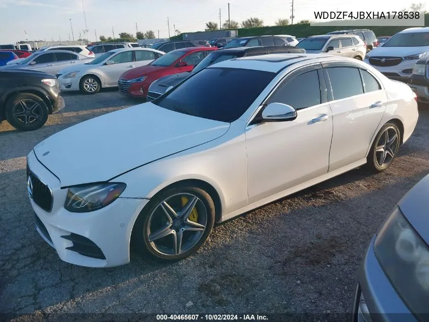 2017 Mercedes-Benz E 300 VIN: WDDZF4JBXHA178538 Lot: 40465607