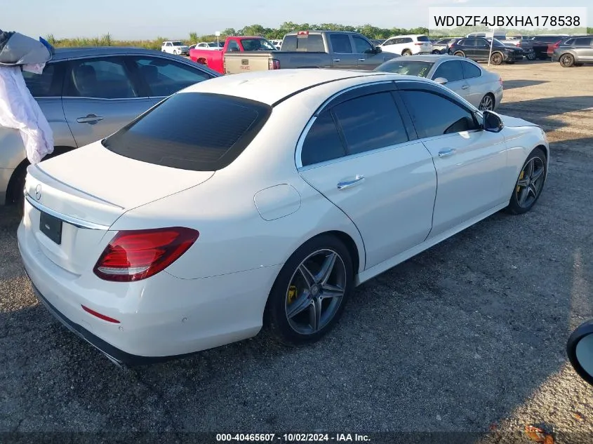 2017 Mercedes-Benz E 300 VIN: WDDZF4JBXHA178538 Lot: 40465607