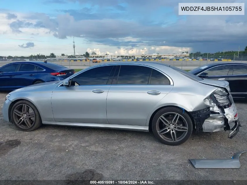 2017 Mercedes-Benz E 300 VIN: WDDZF4JB5HA105755 Lot: 40515091