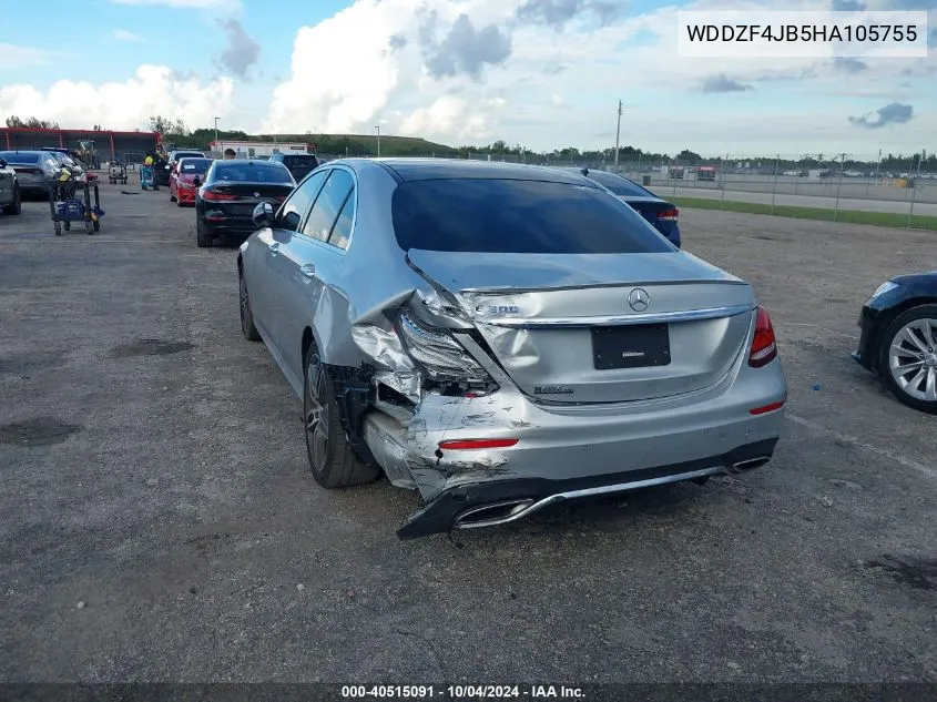 2017 Mercedes-Benz E 300 VIN: WDDZF4JB5HA105755 Lot: 40515091