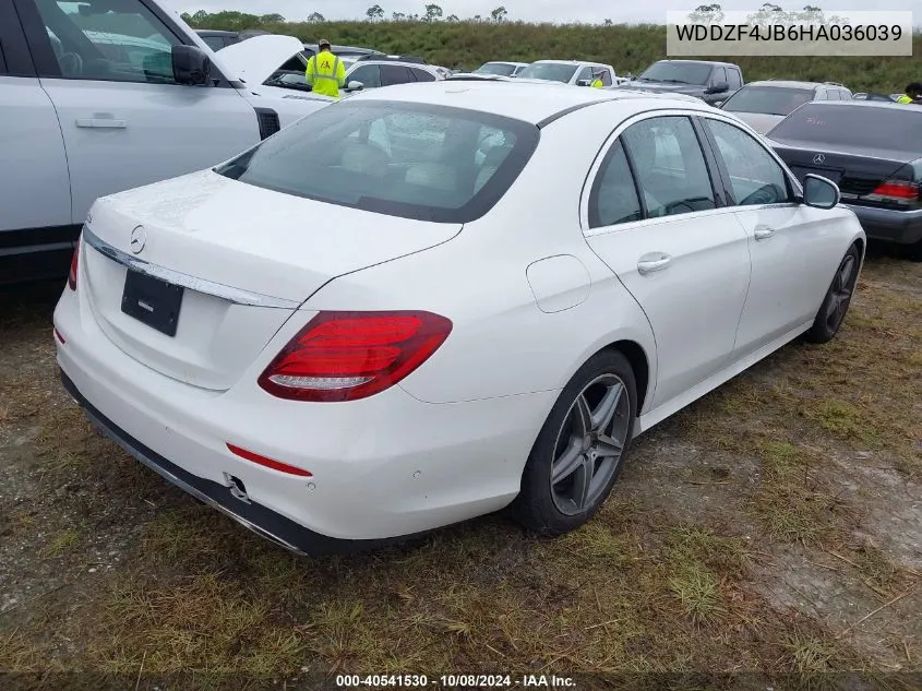 2017 Mercedes-Benz E 300 VIN: WDDZF4JB6HA036039 Lot: 40541530