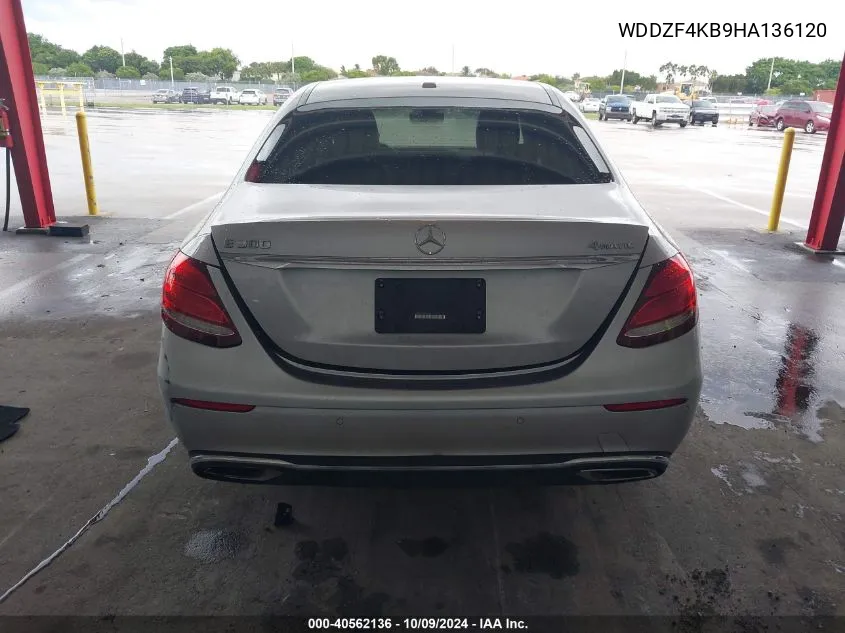 2017 Mercedes-Benz E 300 4Matic VIN: WDDZF4KB9HA136120 Lot: 40562136