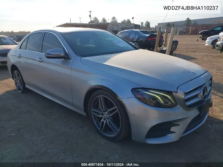 2017 Mercedes-Benz E 300 VIN: WDDZF4JB8HA110237 Lot: 40571934