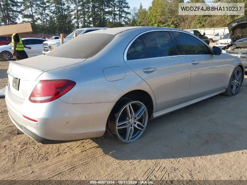 2017 Mercedes-Benz E 300 VIN: WDDZF4JB8HA110237 Lot: 40571934