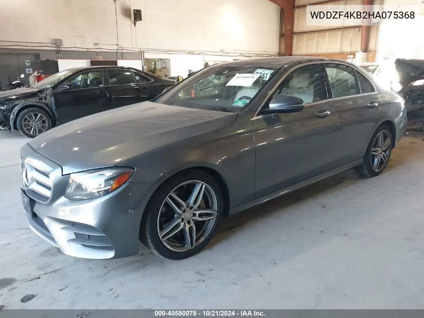 2017 Mercedes-Benz E 300 4Matic VIN: WDDZF4KB2HA075368 Lot: 40580078