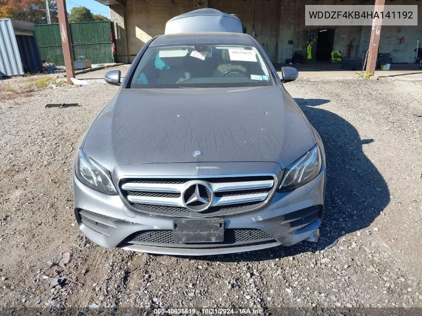 2017 Mercedes-Benz E 300 4Matic VIN: WDDZF4KB4HA141192 Lot: 40635619