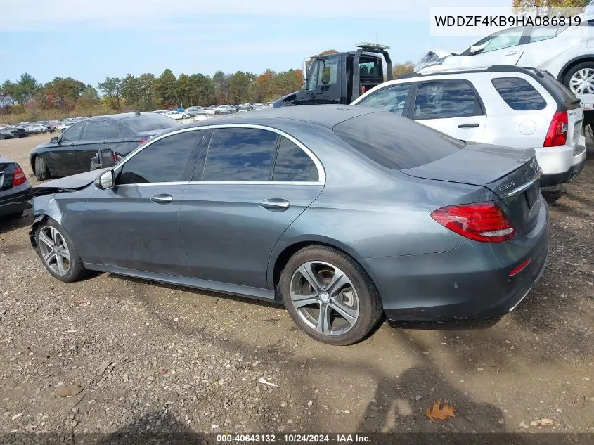 2017 Mercedes-Benz E 300 4Matic VIN: WDDZF4KB9HA086819 Lot: 40643132