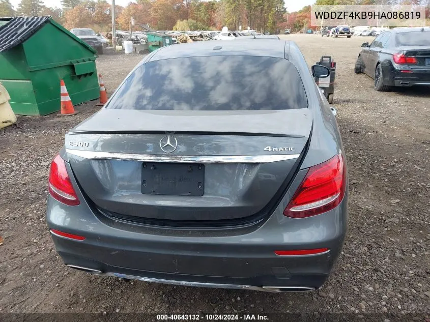 2017 Mercedes-Benz E 300 4Matic VIN: WDDZF4KB9HA086819 Lot: 40643132