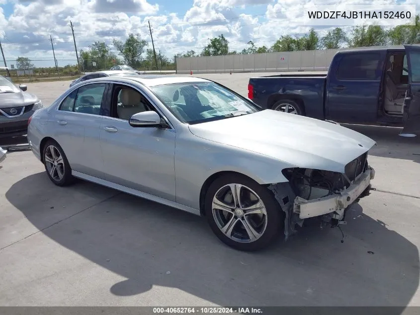 2017 Mercedes-Benz E 300 VIN: WDDZF4JB1HA152460 Lot: 40652764