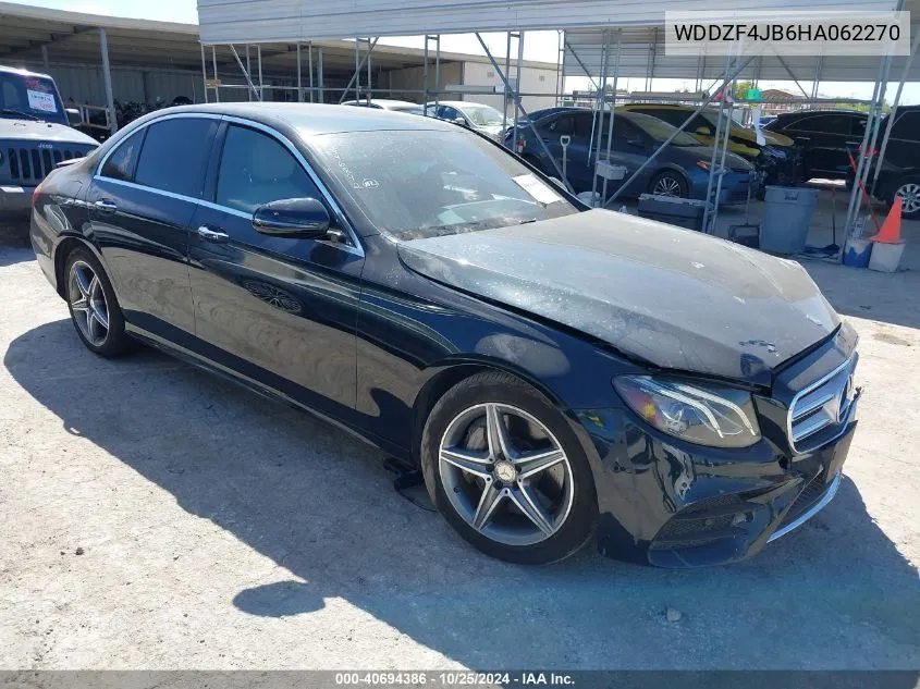 2017 Mercedes-Benz E 300 VIN: WDDZF4JB6HA062270 Lot: 40694386