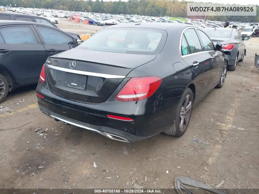 2017 Mercedes-Benz E 300 VIN: WDDZF4JB7HA089526 Lot: 40705168