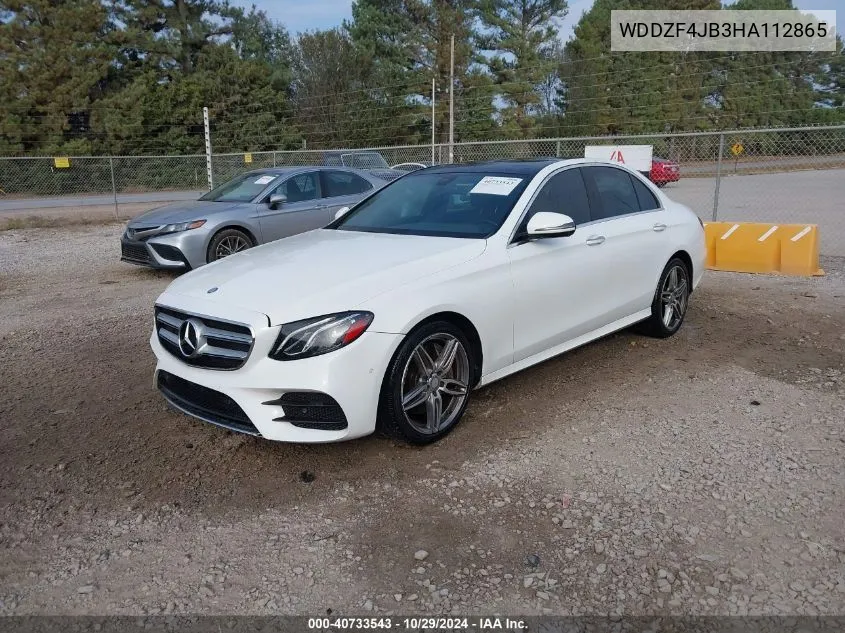 2017 Mercedes-Benz E 300 VIN: WDDZF4JB3HA112865 Lot: 40733543