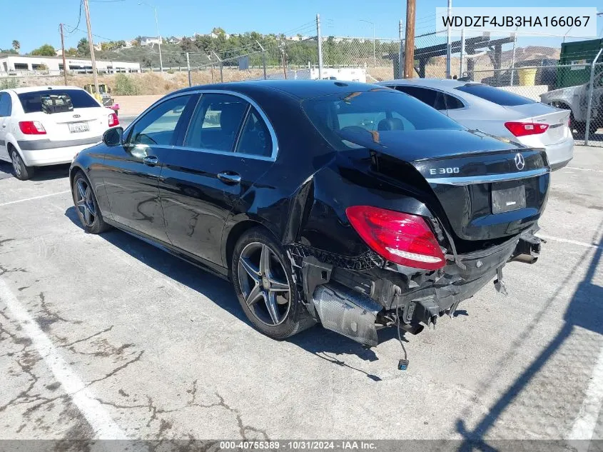 2017 Mercedes-Benz E 300 VIN: WDDZF4JB3HA166067 Lot: 40755389